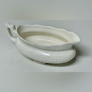1920s Vintage Embossed White Mount Clemens VOGUE Gravy Boat